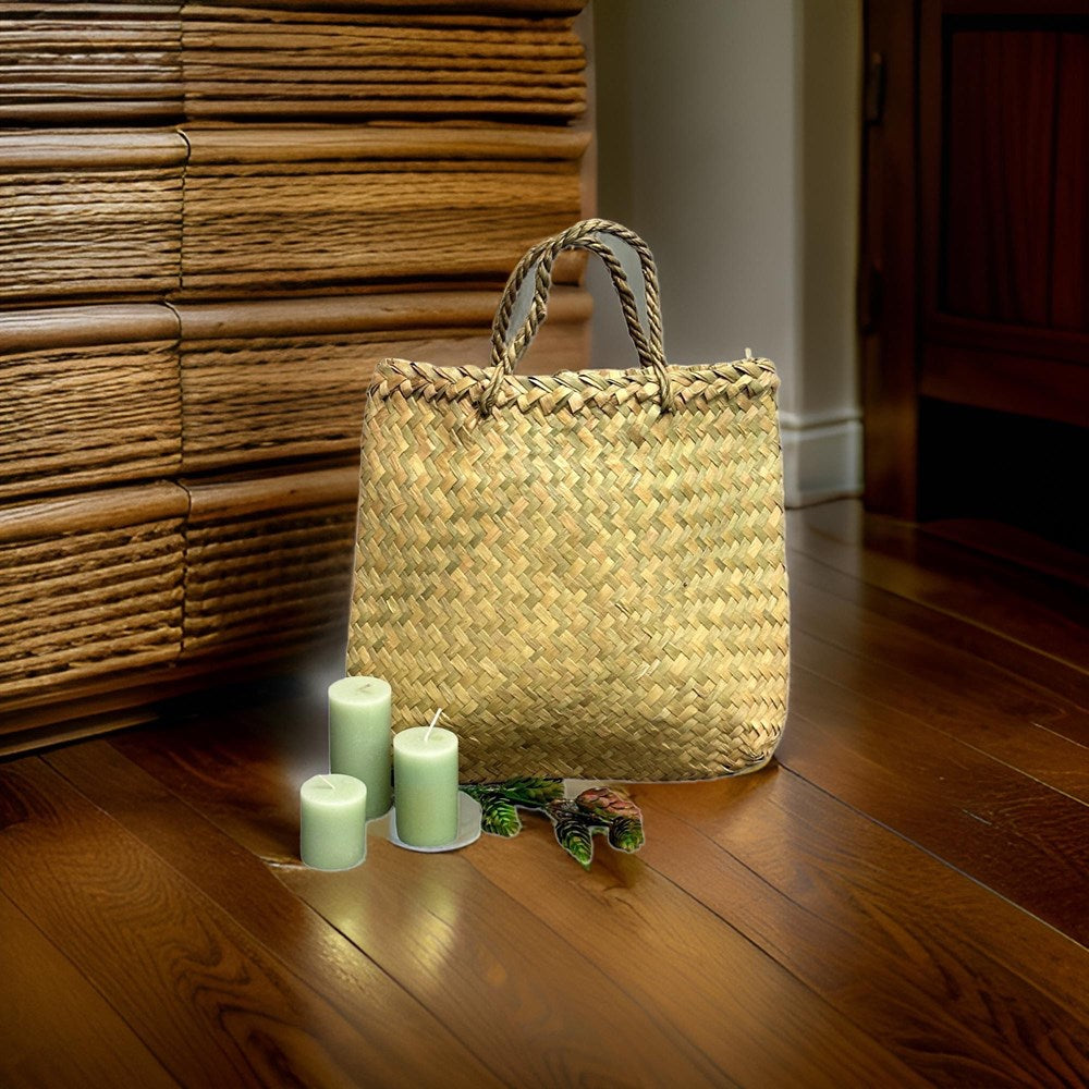 Flax/Seagrass Kete Bag 40x50cm
