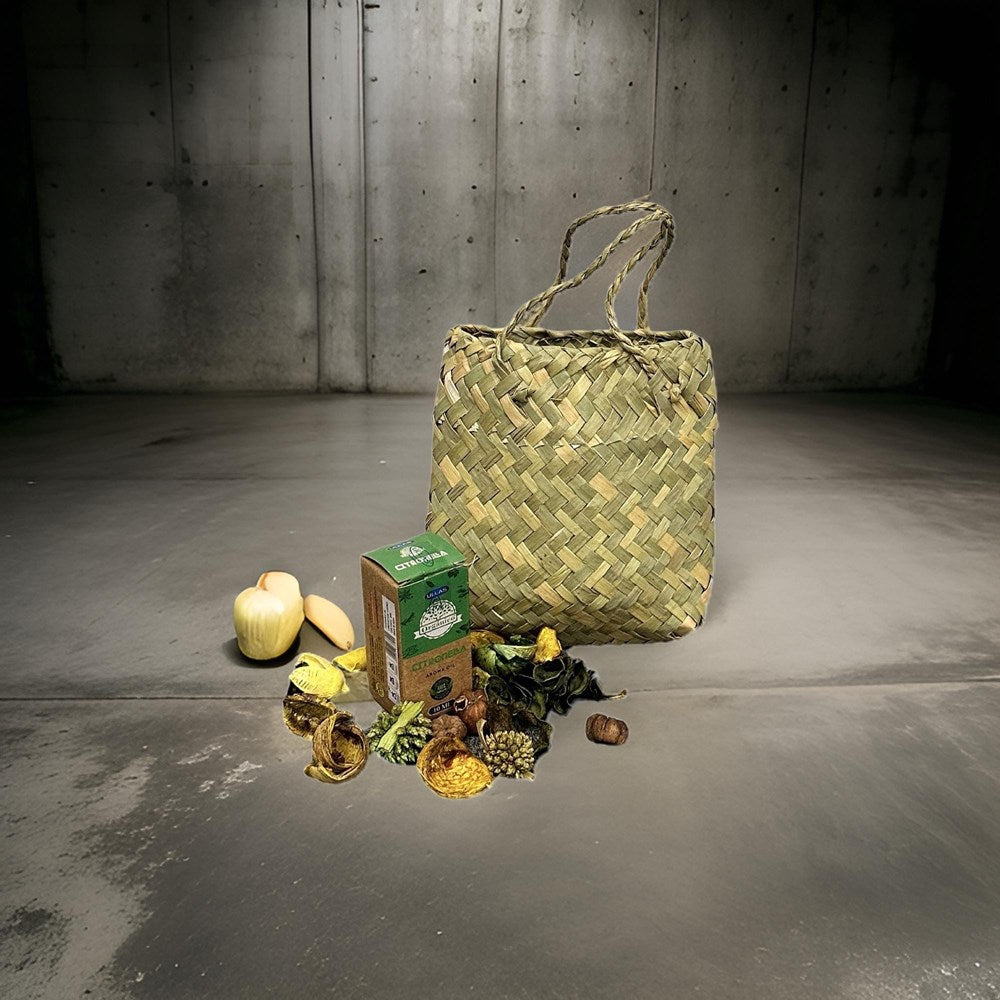 Flax/Seagrass Kete Bag 14x14cm