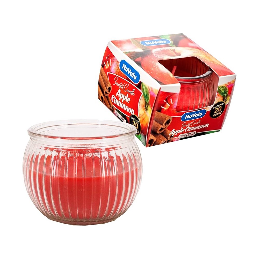 NUVALU - Glass Jar Candle Apple Cinnamon