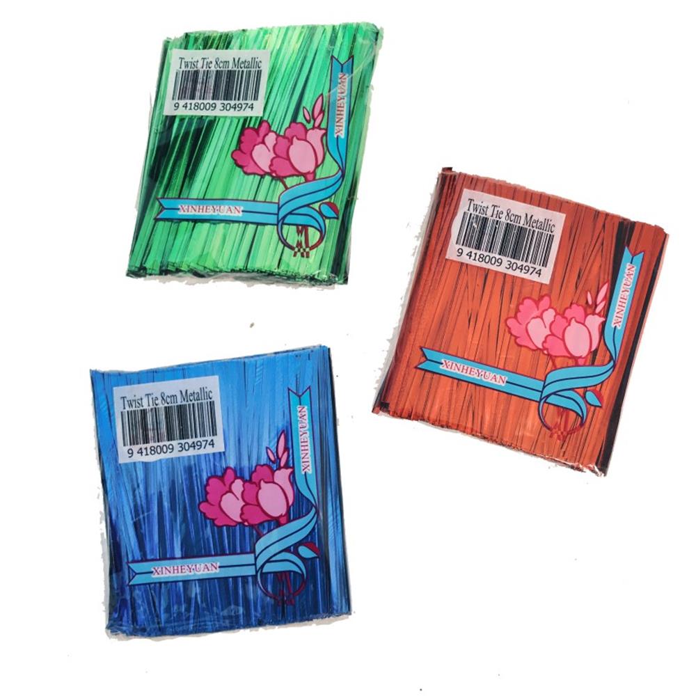 Twist Tie Metalic 8cm