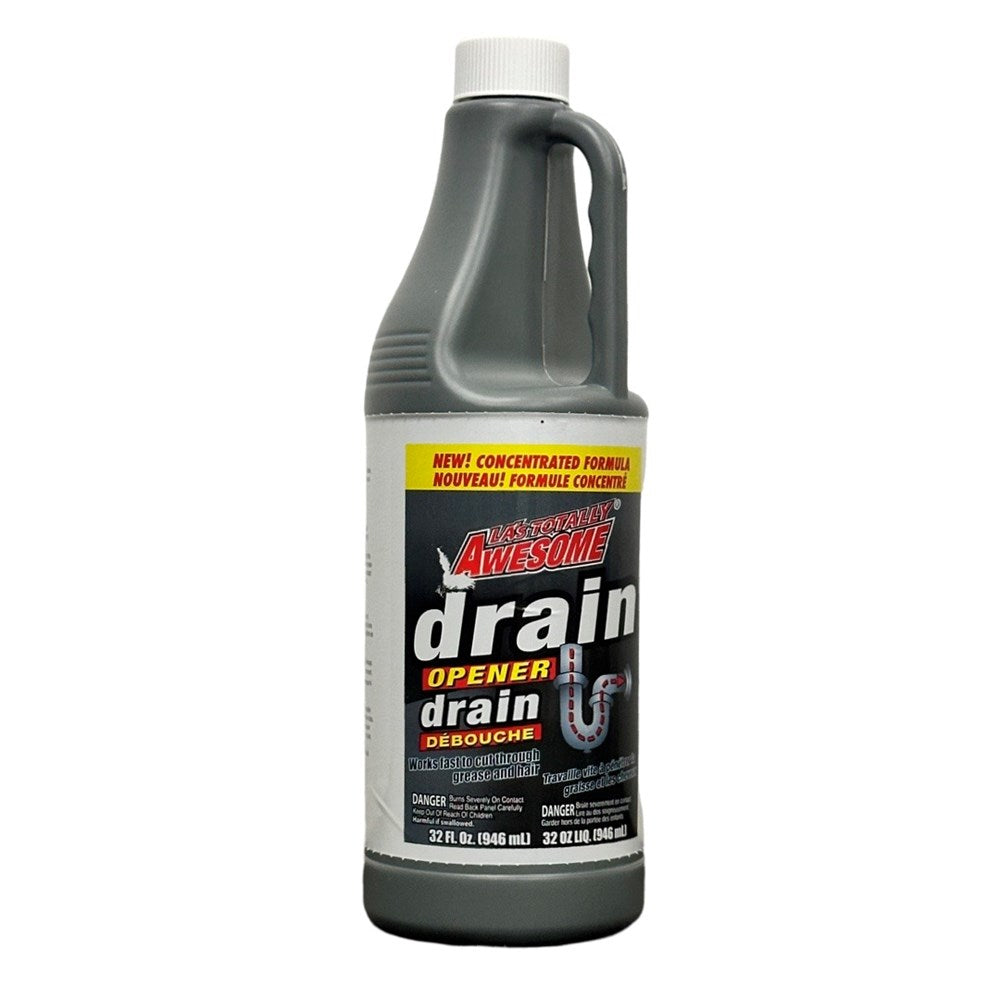LA's Totally Awesome Drain Opener Dissolves Hair & Grease Clogged-32oz(Product Of USA)