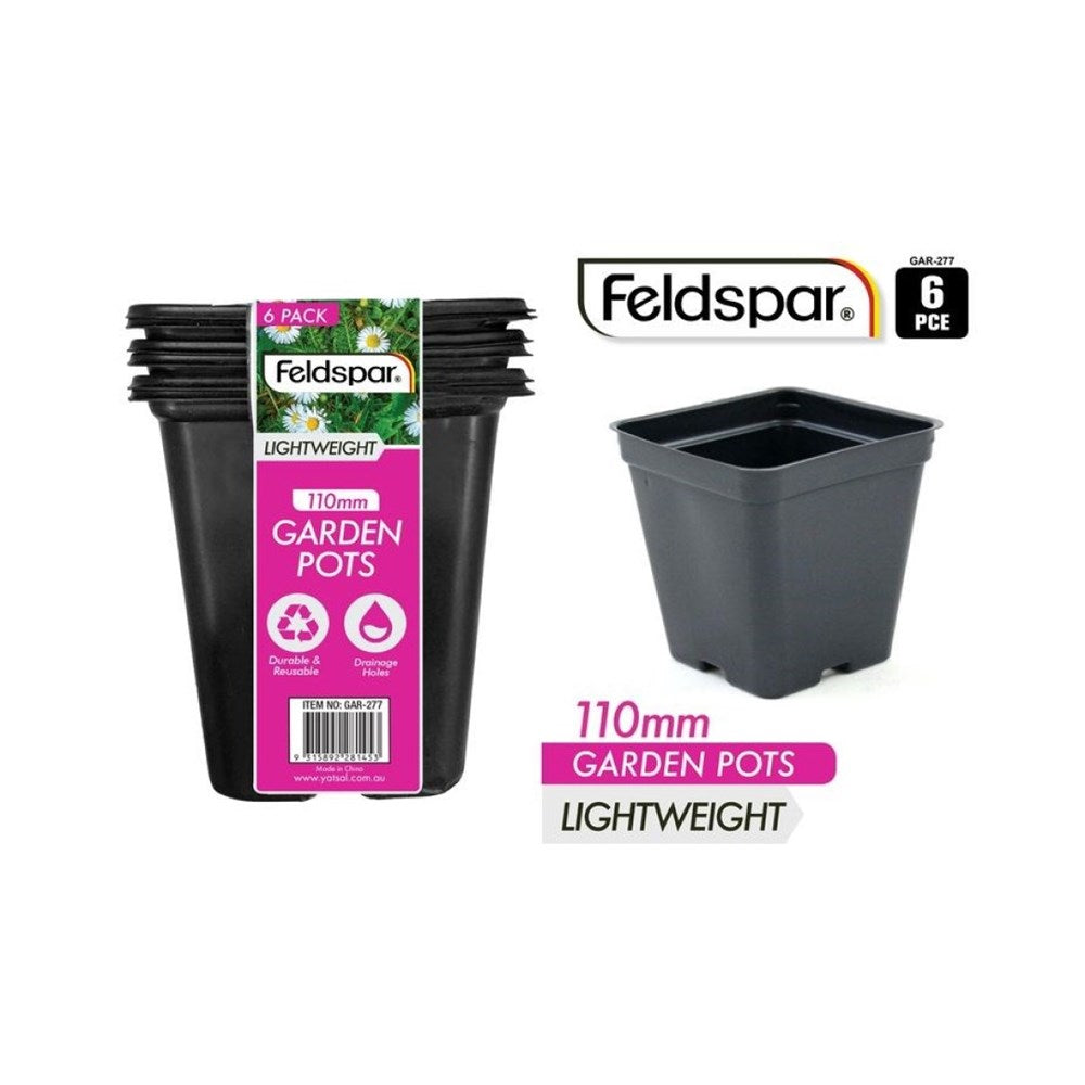 Lightweight garden pots - 11x11x11.5cm