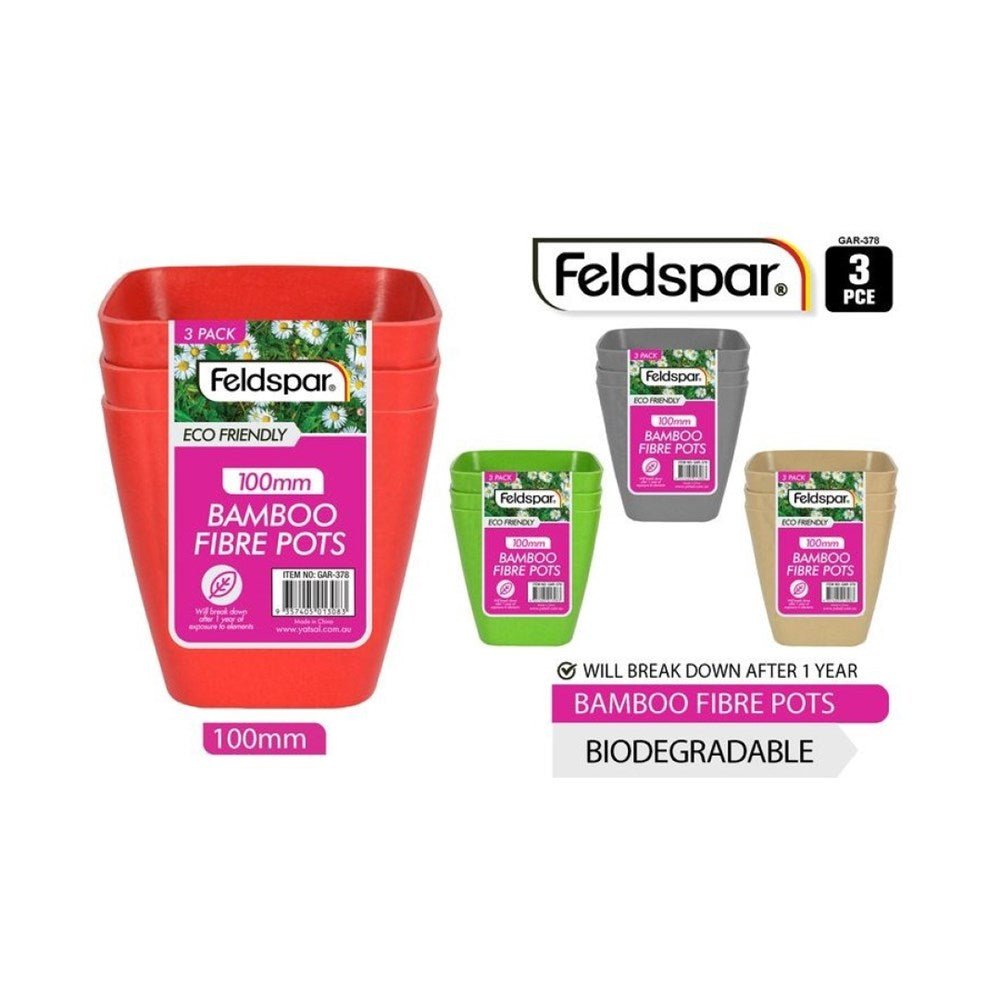 Bamboo Fibre Planting Pots 10cmx10cm