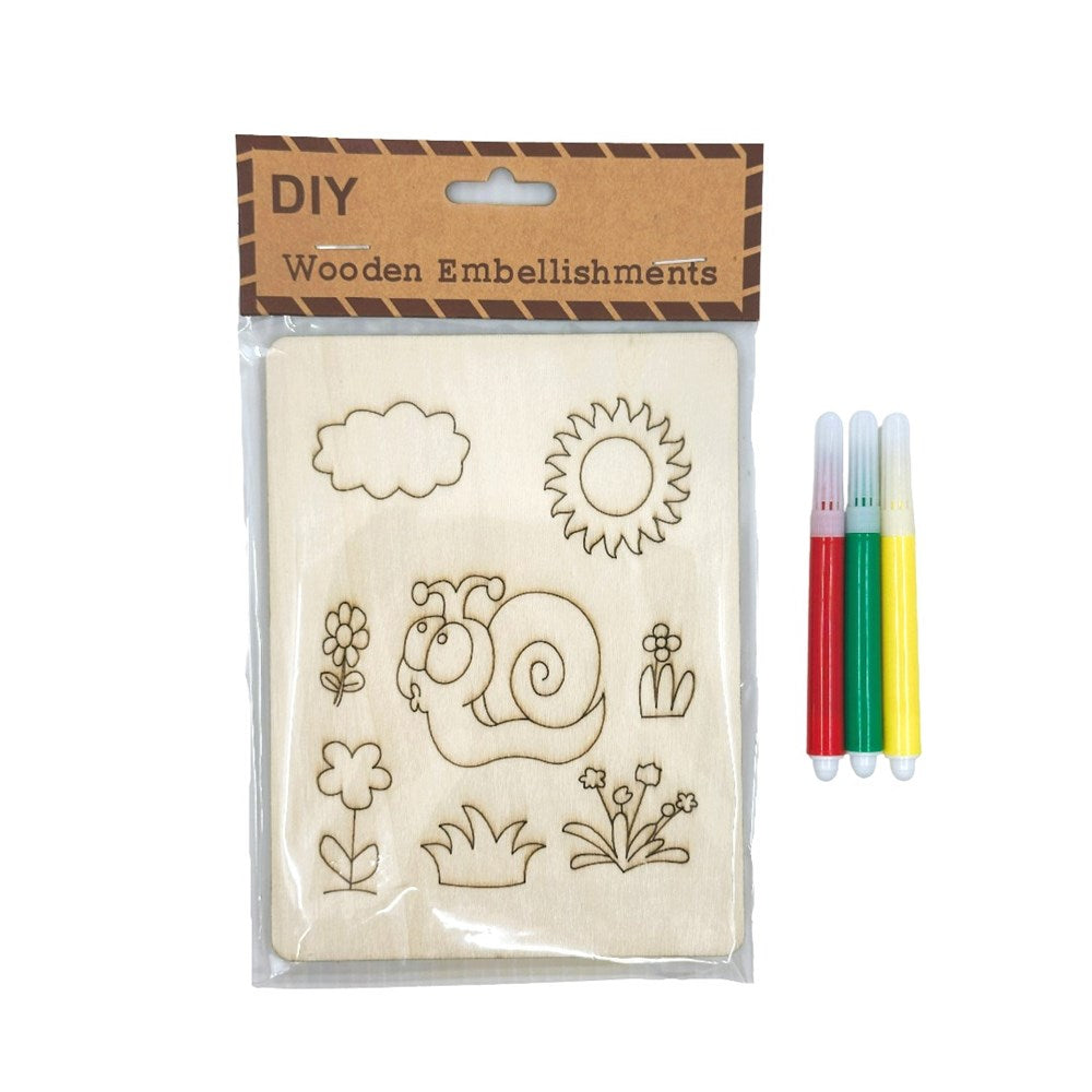 DIY Mini Wood Craft Board - Snail