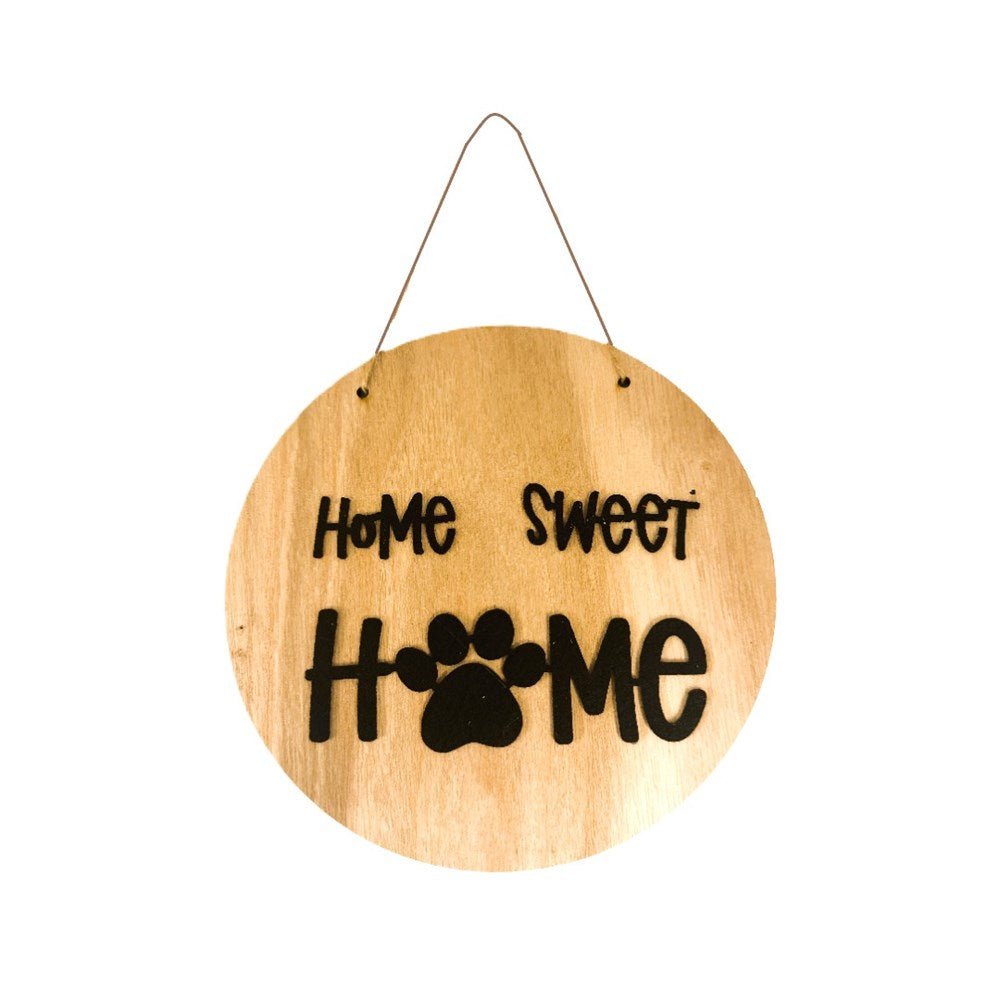 Wood Wall Hanging Round - Home
