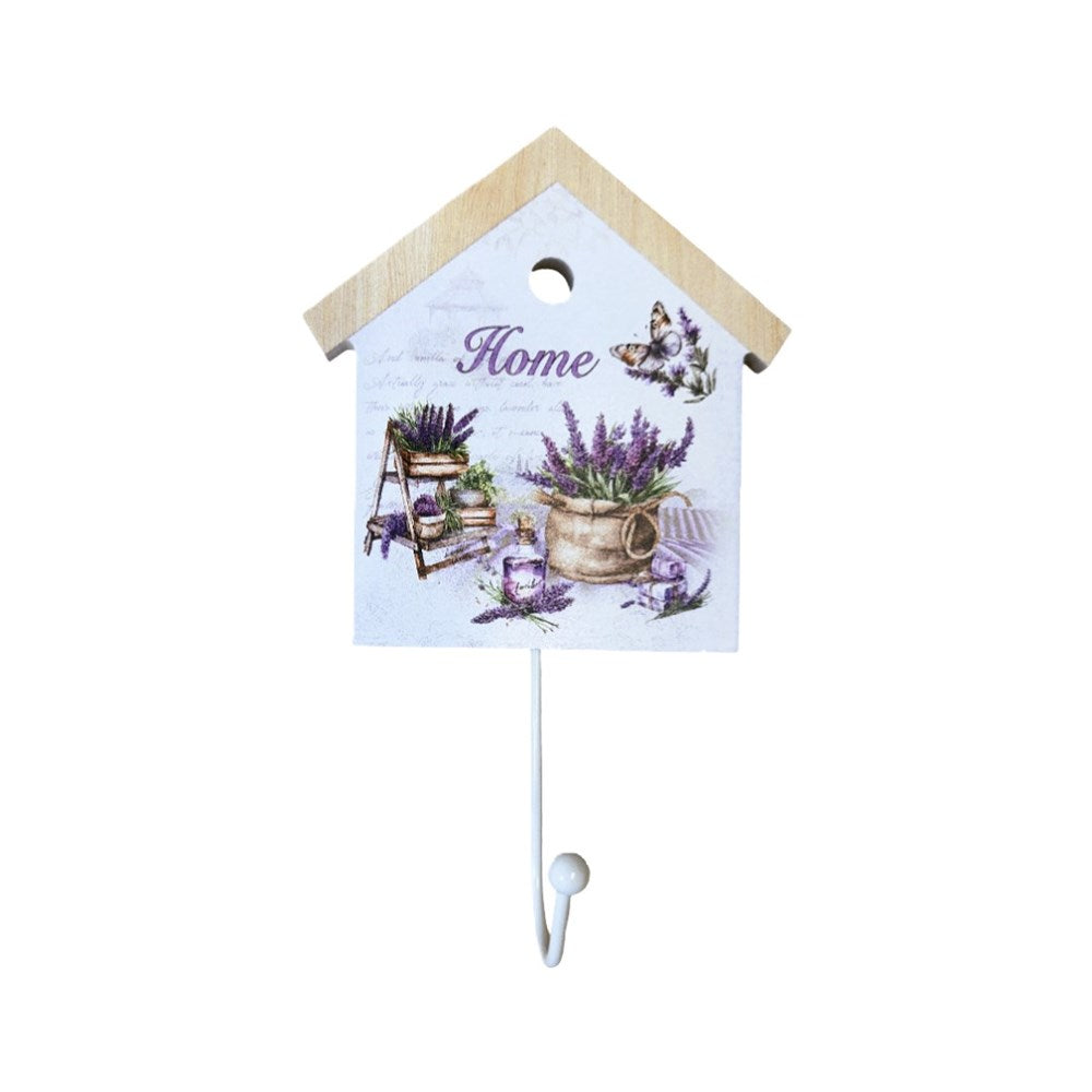 Wood Wall Hanging with Hook- Home