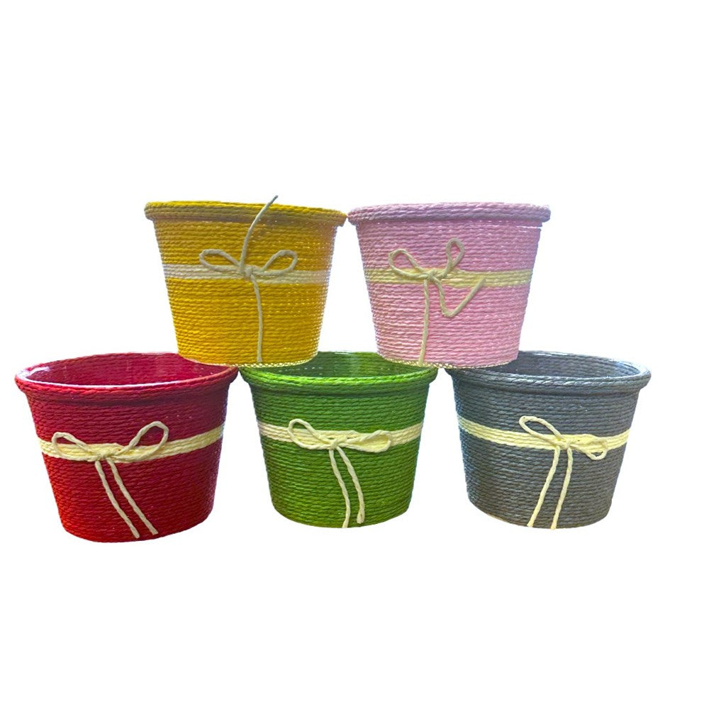 Hanmade Paper Thread Basket - Bucket