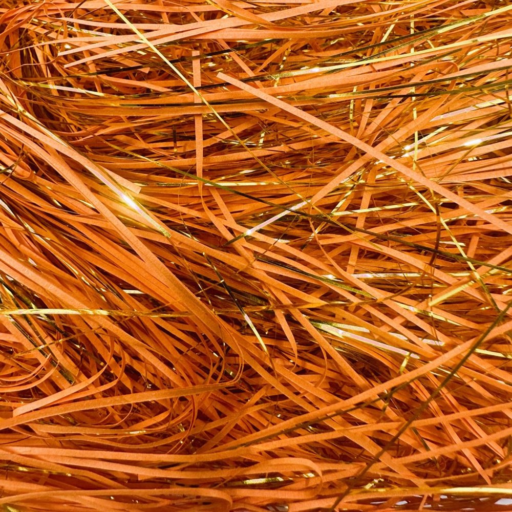 Gift Box Filler - Shred Paper Strings - Orange