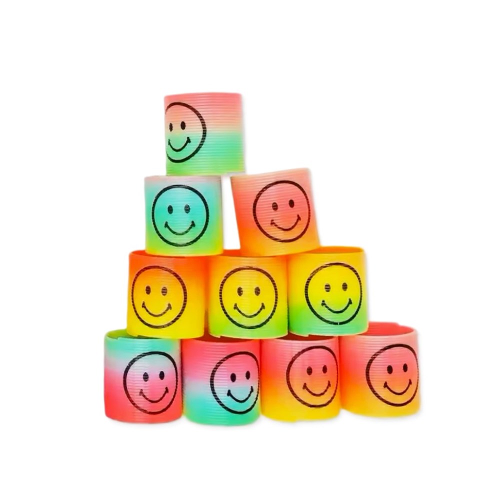 Coil Spring Toy - Rainbow Smiley