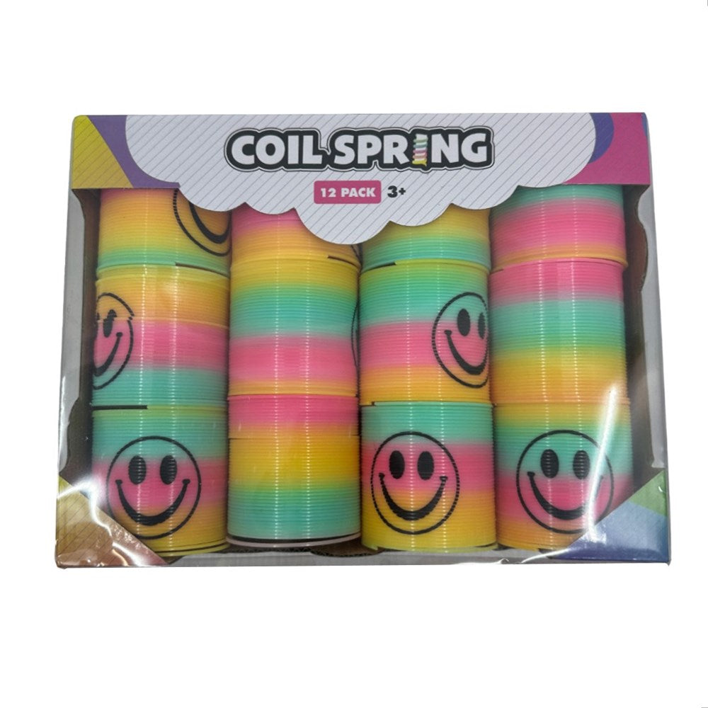 Coil Spring Toy - Rainbow Smiley