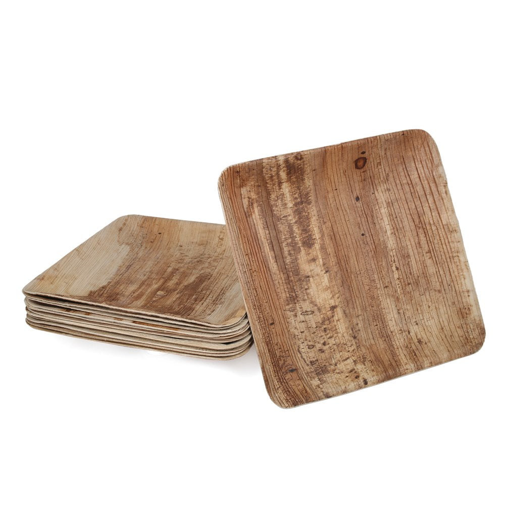 Palm Leaf Square Classic Plate 10pc/pk - 25cmx25cm