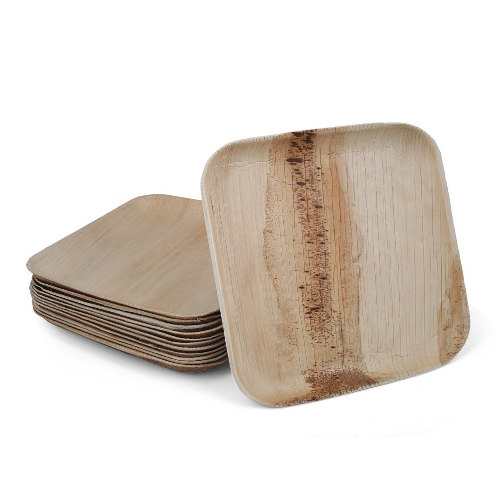 Palm Leaf Square Classic Plate 10pc/pk - 20cmx20cm