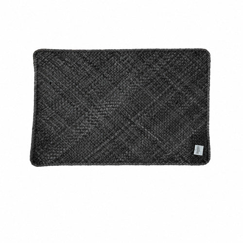 Flax/Seagrass Mat 60cm x 80cm - BLACK
