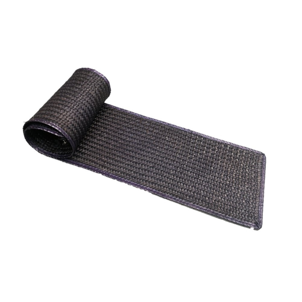 Flax/Seagrass Runner Black 30cm x 150cm