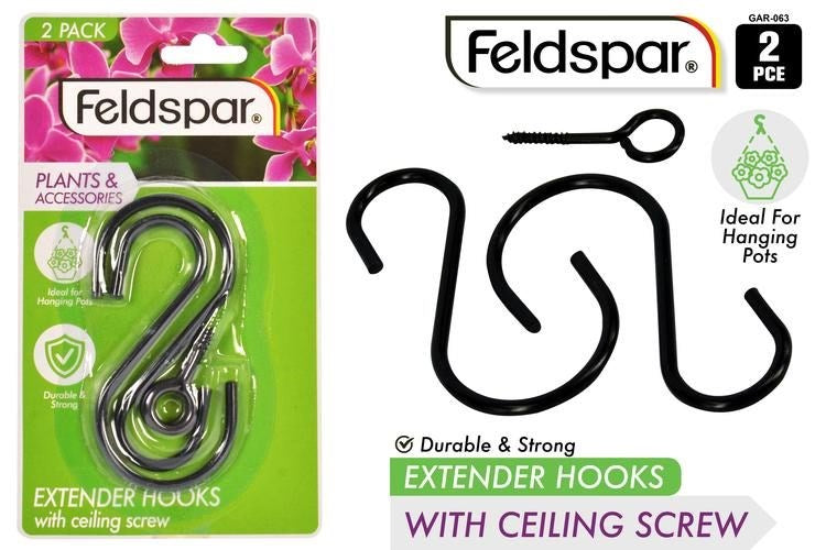 Extender Hook With Ceiling Screw-2Pcs(8.5cmL-W)