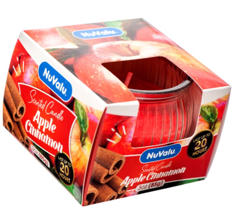NUVALU - Glass Jar Candle Apple Cinnamon