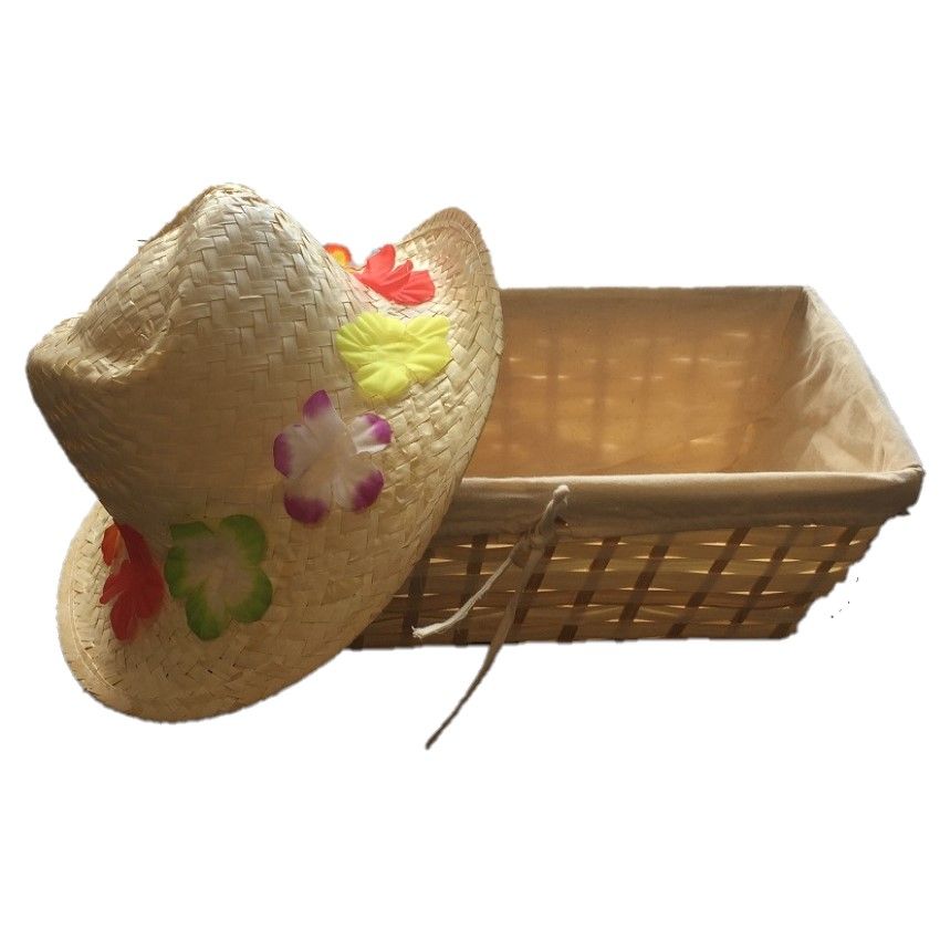 Bamboo Basket with fabric lining
