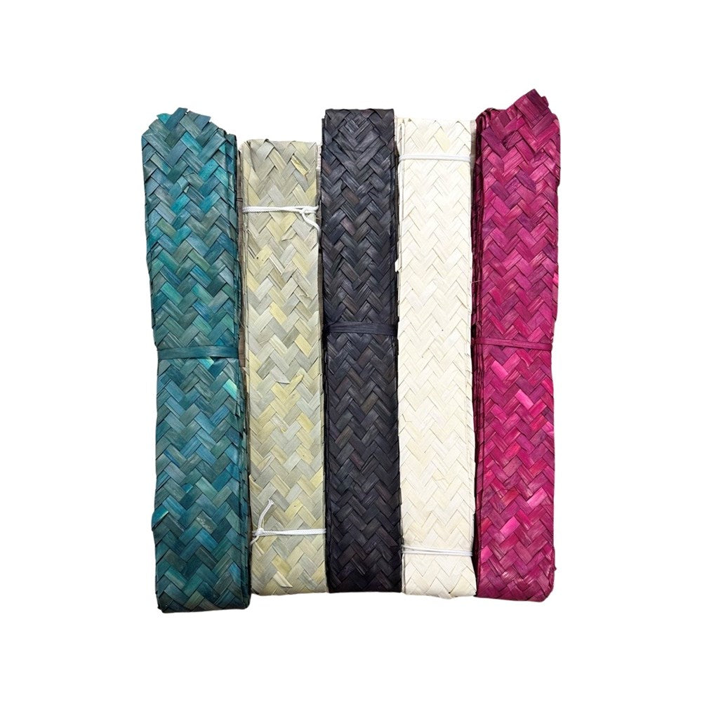 Flax/Seagrass Ribbon L (7.5cmx5M) - White