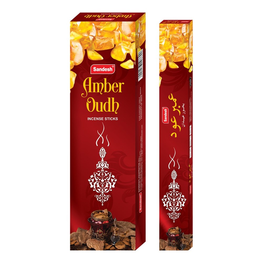 Incense Long Square 42cm - Amber Oudh (10Sticks)
