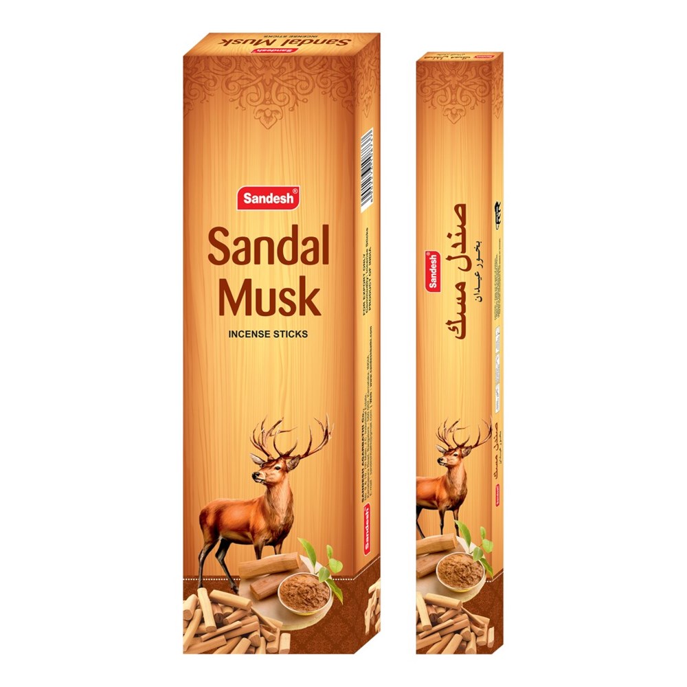Incense Long Square 42cm - Sandal Musk (10Sticks)