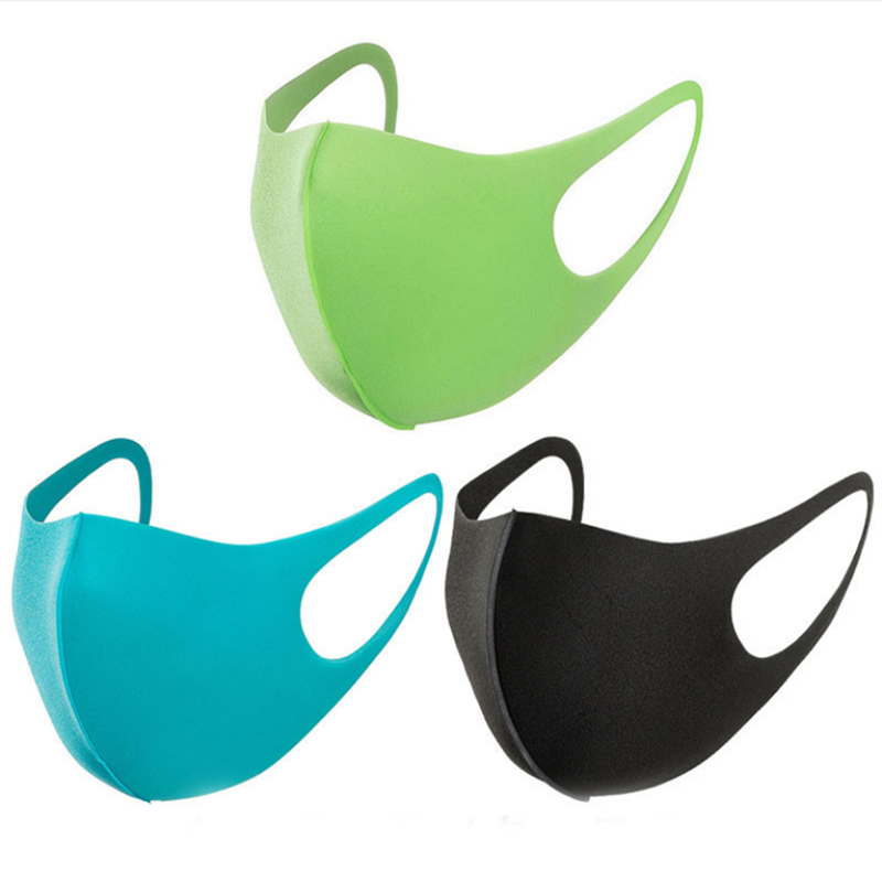GREEND Polyurethane Mask Coloured 3pcs pack(Blue, Green & Grey)