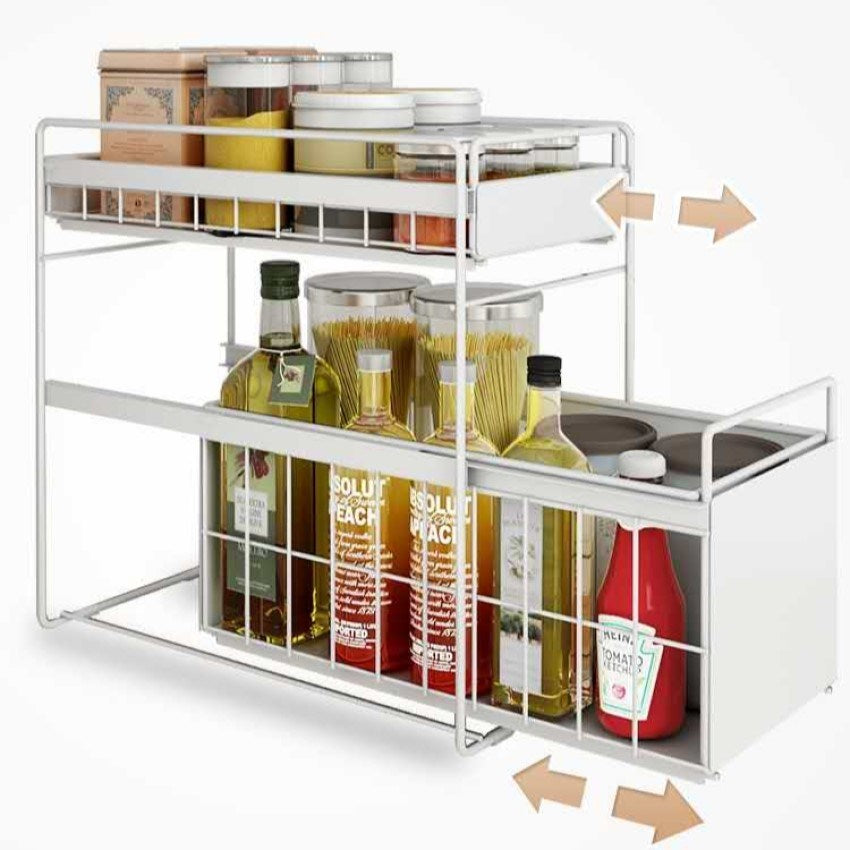2 Tier Sink Rack Pullout Drawers