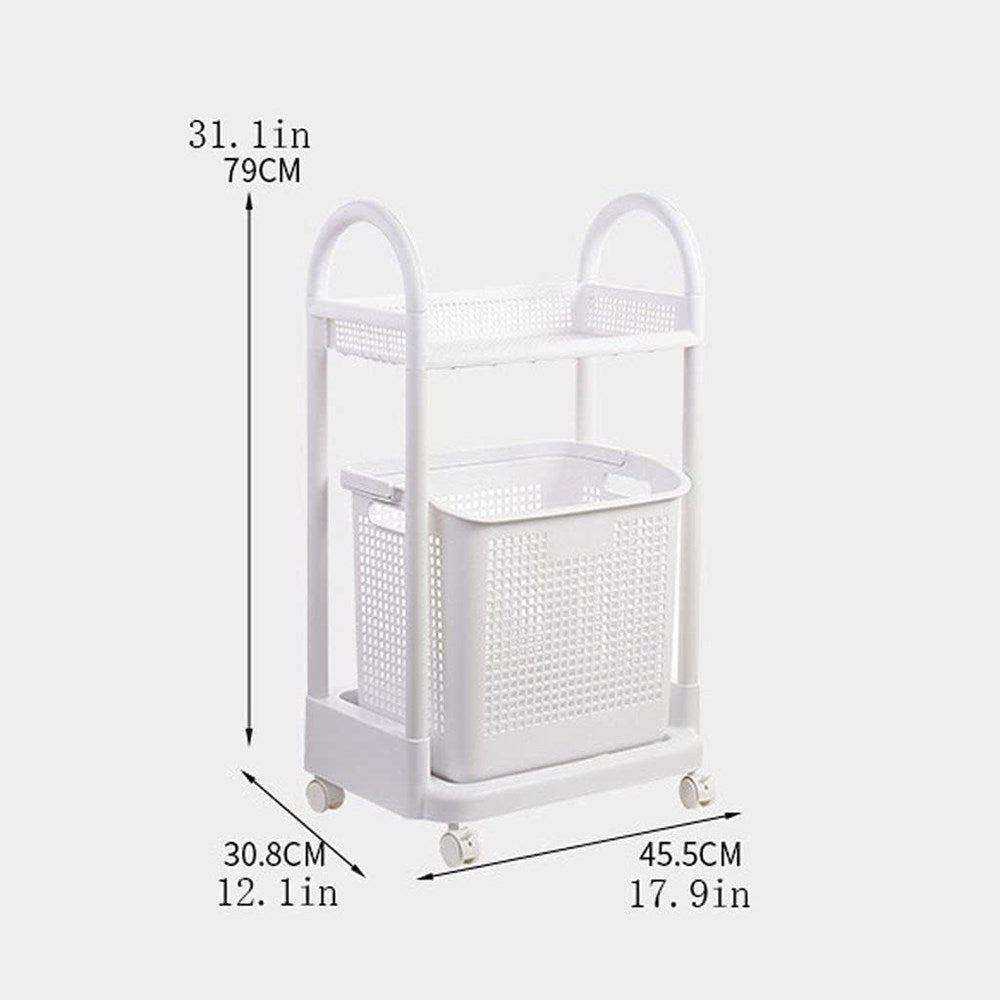 Laundry trolley with shelf & Basket