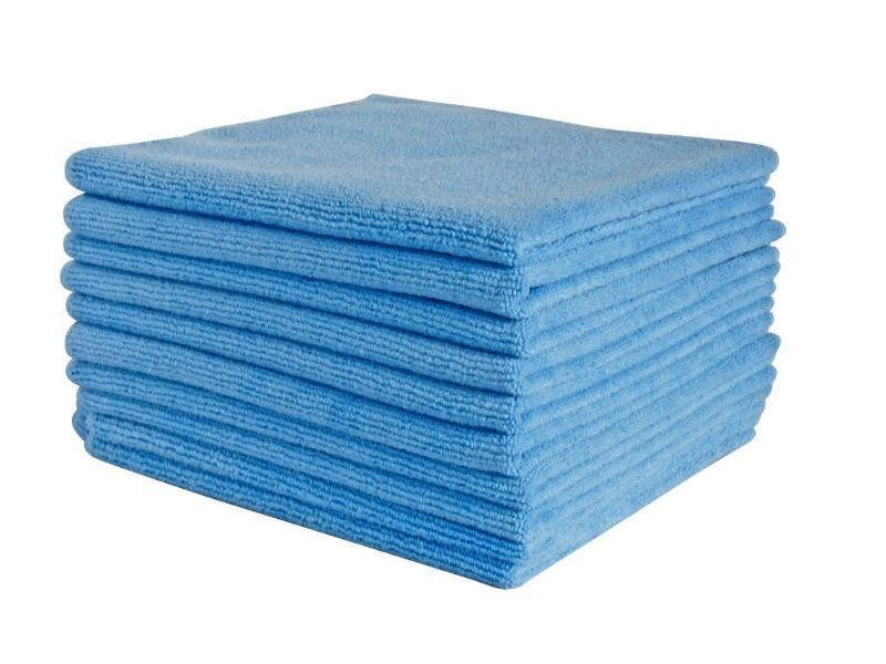 Microfibre Cloths - Blue, 400mm x 400mm, 300gsm (Pack Of 50)