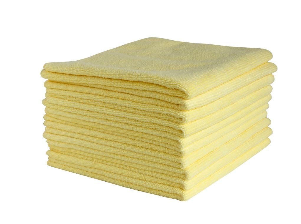 Microfibre Cloths - Yellow, 400mm x 400mm, 300gsm (Pack Of 50)