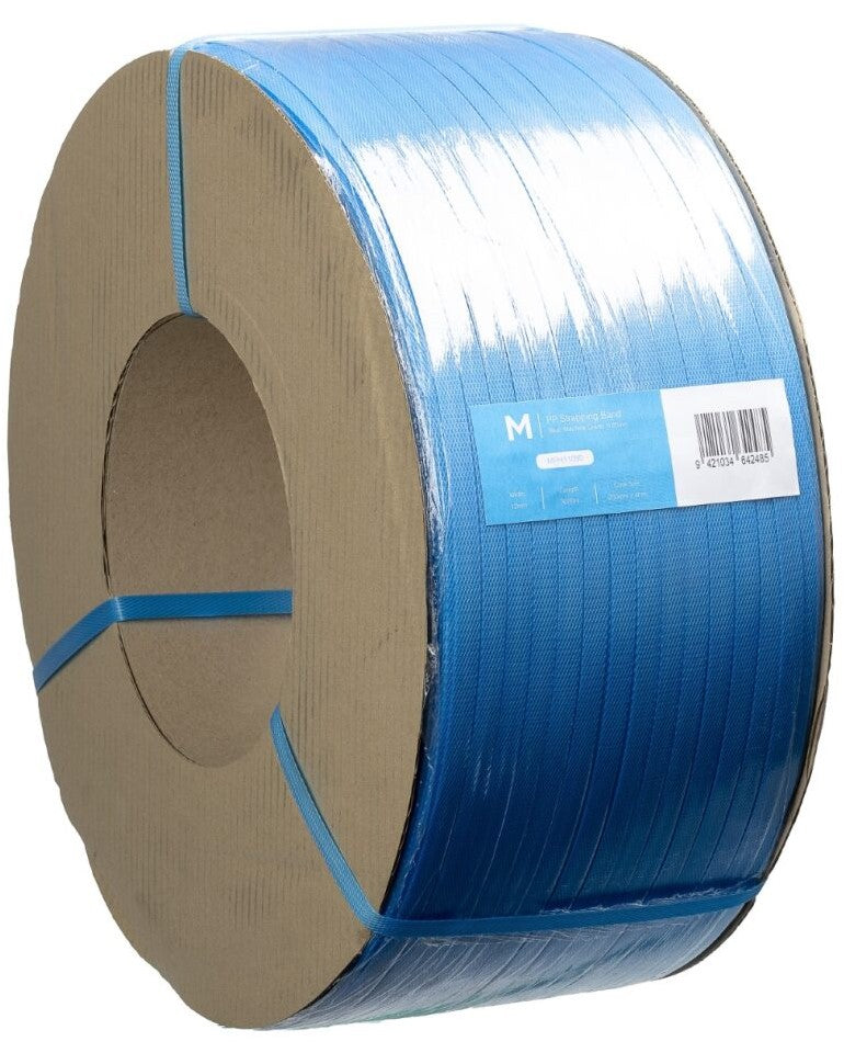 PP Machine Strapping Band - Blue, 12mm x 3000m x 0.65mm, 120kgf (1)