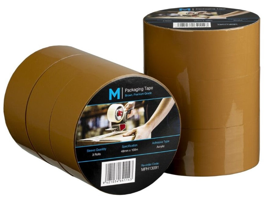 Premium Acrylic Packaging Tape - Brown, 48mm x 100m x 55mu (36)