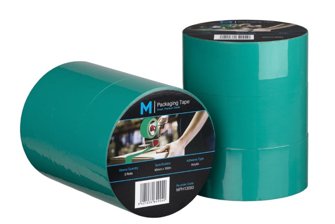 Premium Acrylic Packaging Tape - Green, 48mm x 100m x 55mu (36)