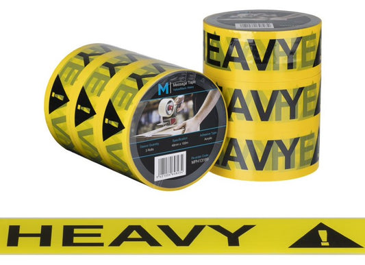 Message Tape Heavy - Yellow/Black, 48mm x 100m x 50mu (36)