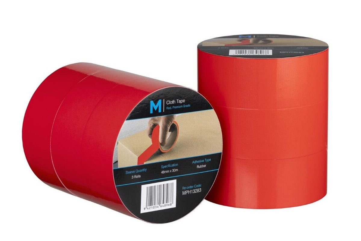 Premium Cloth Tape - Red, 48mm x 30m x 250mu (36)