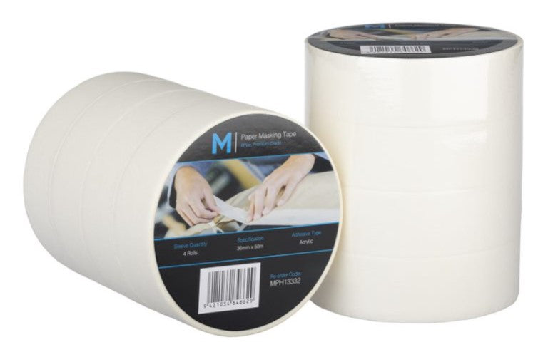 General Purpose Masking Tape - Cream, 36mm x 50m x 130mu (48) *2 Day Removal
