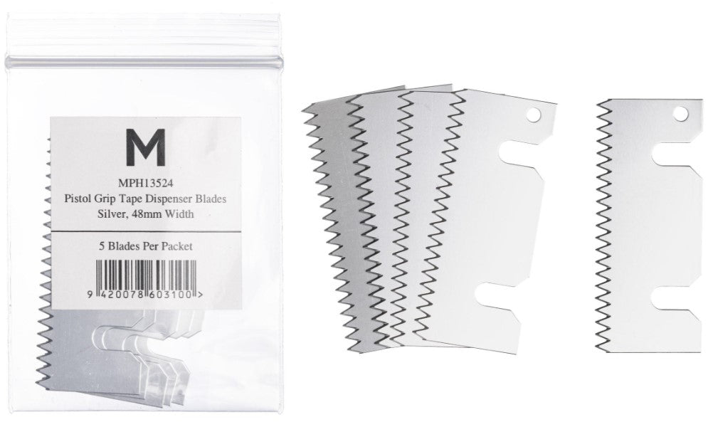 Pistol Grip Dispenser Replacement Blade - Silver, 48mm Size (5)