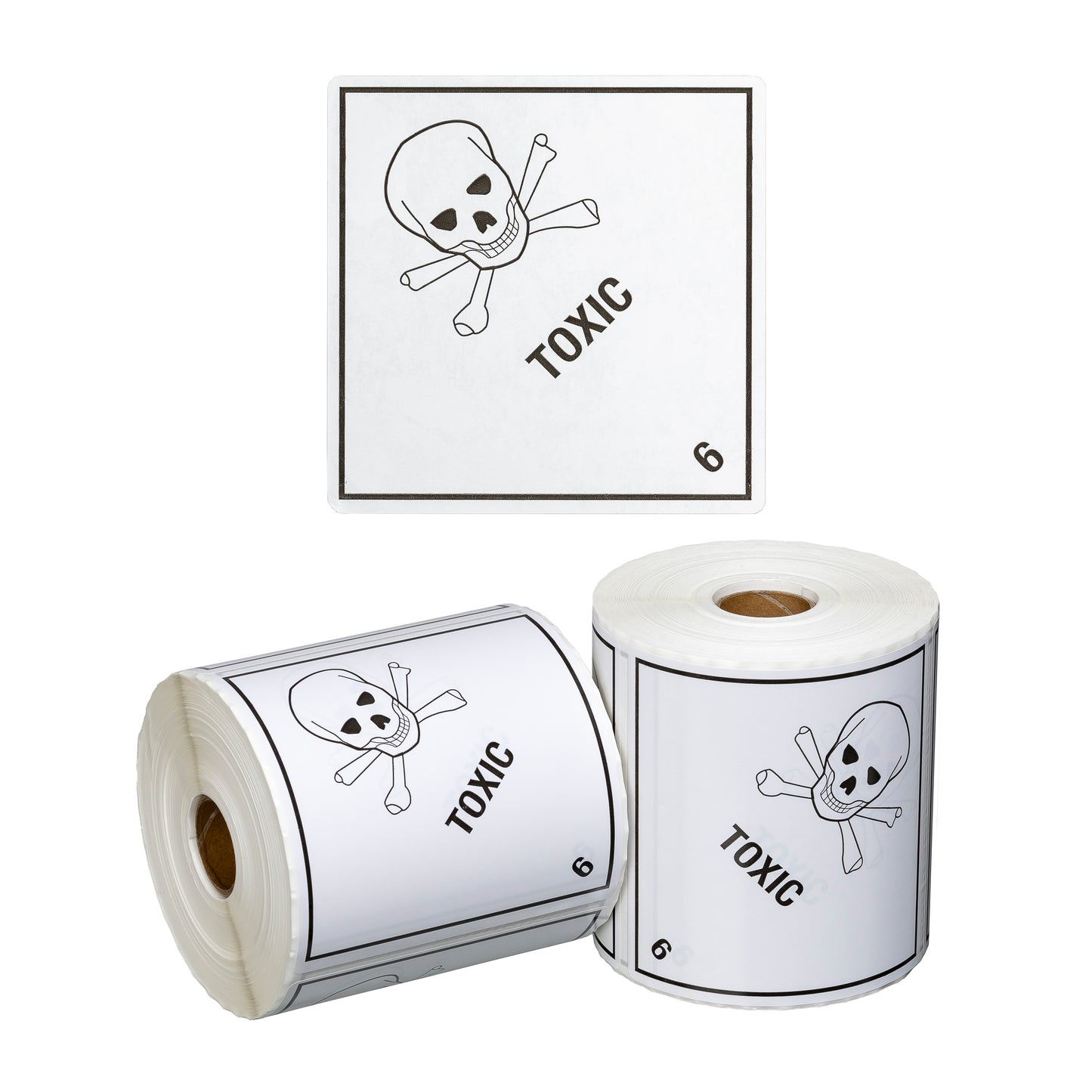 DG Label Toxic 6.1 - White/Black, 99mm x 99mm (500)