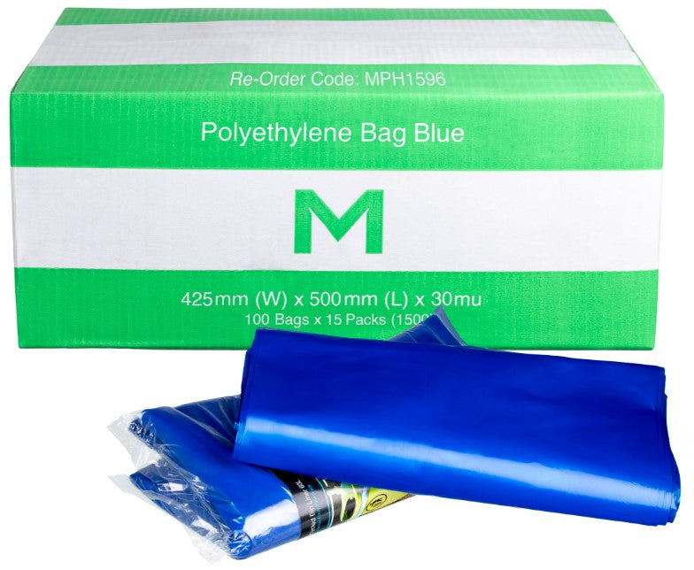 FP Polyethylene Bag - Blue, 425mm x 500mm x 30mu (1500)
