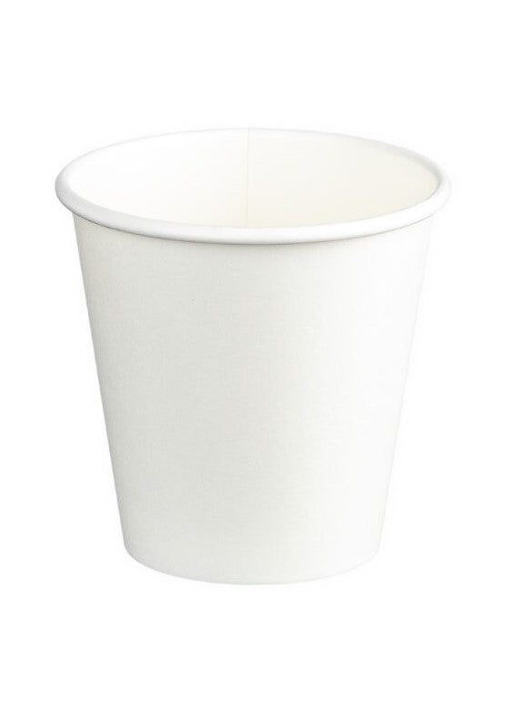 Single Wall PE Paper Cups - White, 6oz, 230ml (1000) *80mm Diameter