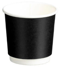 Double Wall PE Paper Cups - White, 4oz, 120ml (500) *62mm Diameter