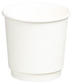 Double Wall PE Paper Cups - Black, 4oz, 120ml (500) *62mm Diameter