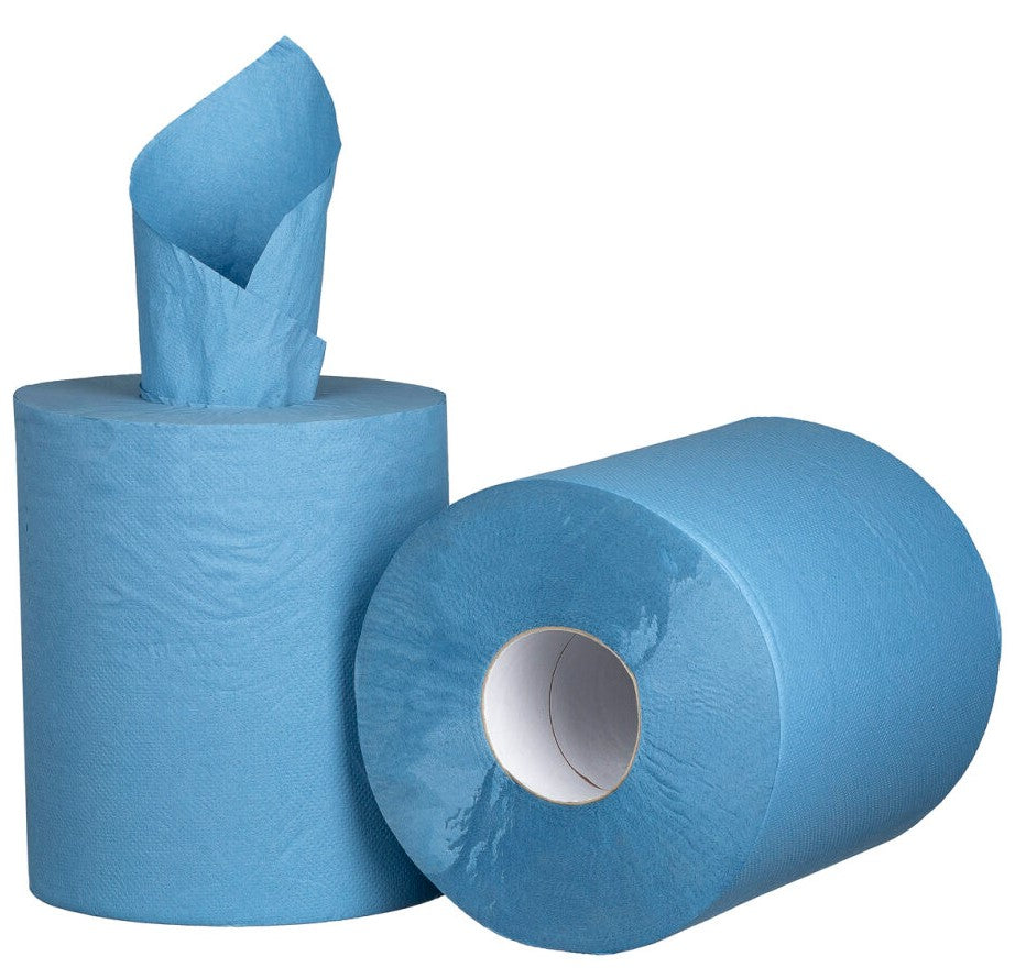 Centre Feed Paper Towel - Blue, 210mm x 180m, 2 Ply, 40gsm, FSC Mix® (6) *Perforated