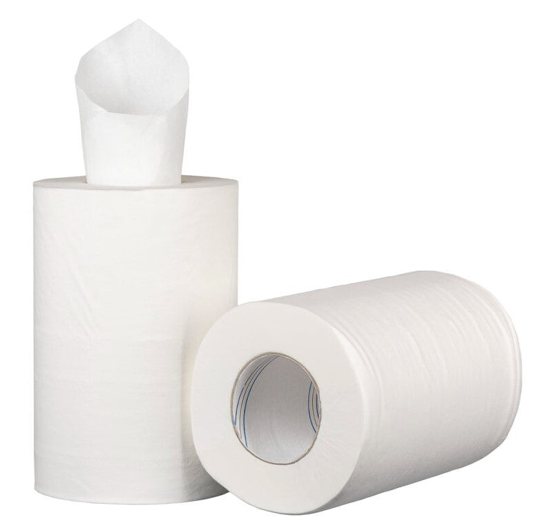 Mini Centre Feed Paper Towel - White, 210mm x 75m, 2 Ply, 40gsm, FSC Mix® (12) *Perforated