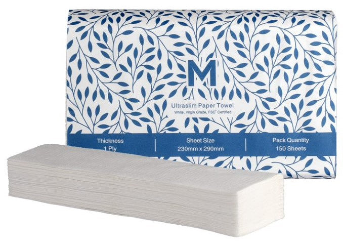 Ultraslim Paper Towel - White, 230mm x 290mm, 1 Ply, FSC Mix® (3000)