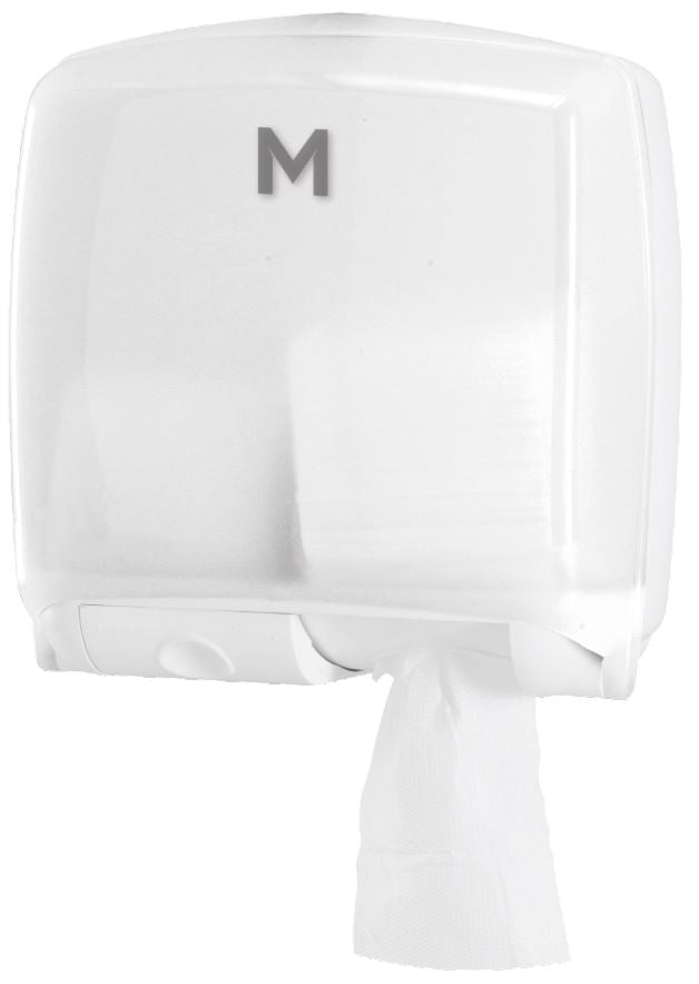 Eco Interleave Tissue Dispenser - White, 1400 Sheet Capacity (1)
