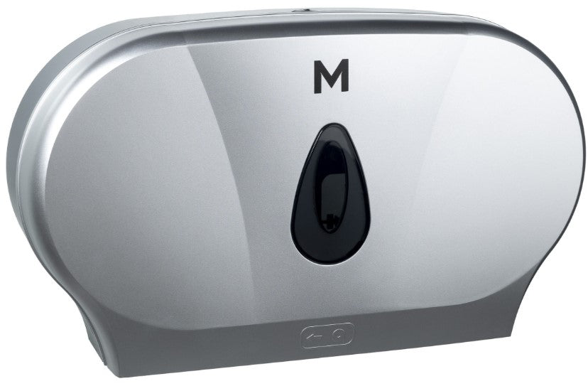 Double Jumbo Roll Dispenser - Silver, 2 Roll Capacity (1)