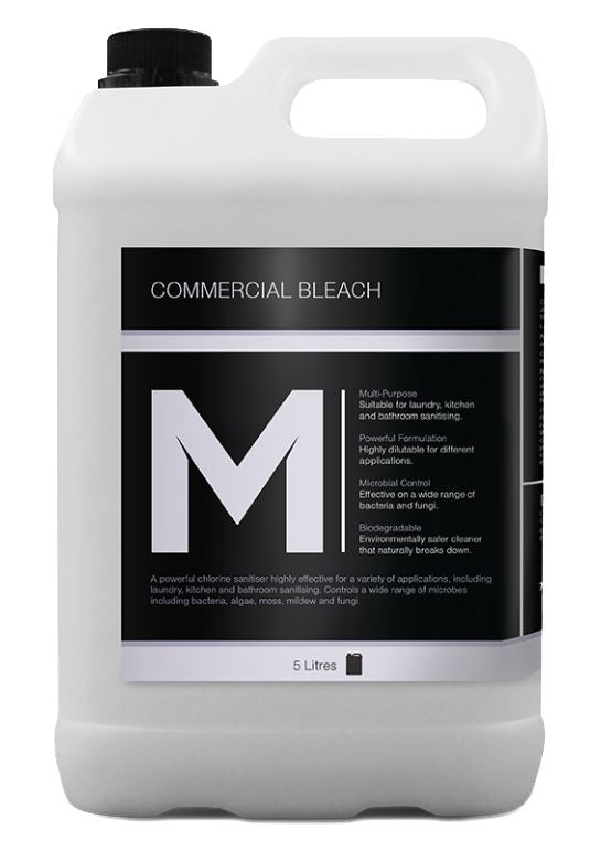 Commercial Bleach 5% - Clear, 5L Refill Bottle (2)