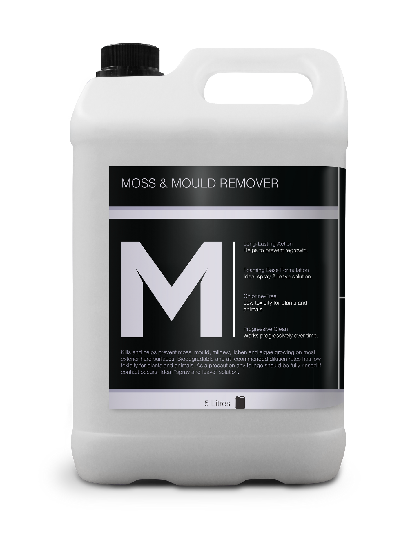 Moss & Mould Remover - Clear, 5L Refill Bottle (2)