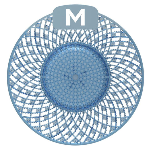 Scented Enzyme Block Urinal Screen - Blue, Kiwi Grapefruit (10) + Plastic Glove