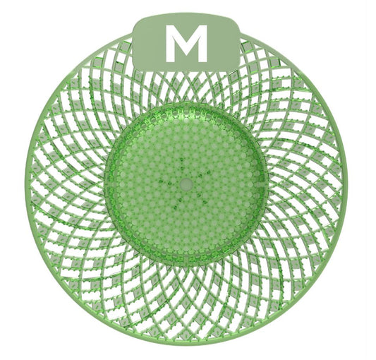 Scented Enzyme Block Urinal Screen - Green, Cucumber Melon (10) + Plastic Glove